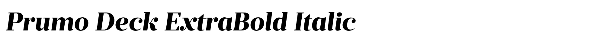 Prumo Deck ExtraBold Italic image